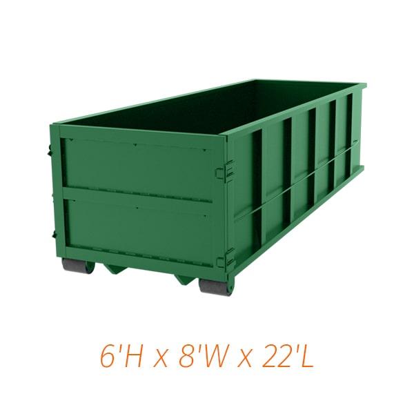 hazardous waste, electronics, and certain types of liquids cannot be disposed of in thirty-yard dumpsters